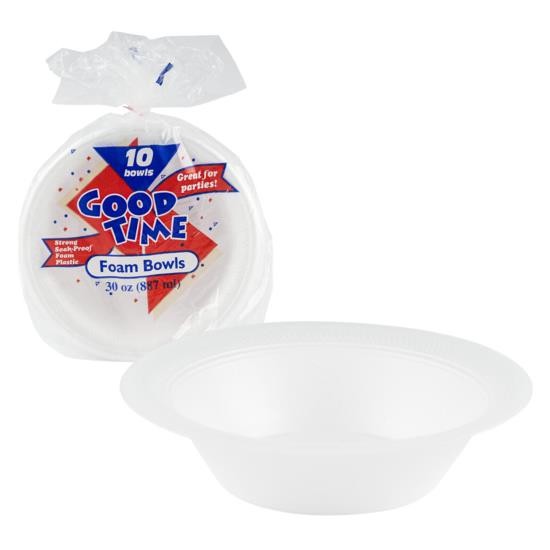Good Time 8" Foam Bowl 30 Ounces